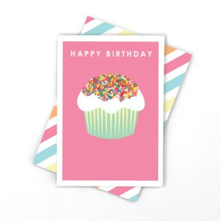 Freckle Cupcake Birthday Card