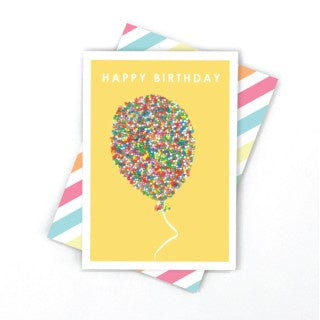 Freckle Party Balloon Birthday Card