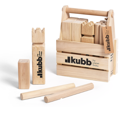 Finska Kubb in Crate (Viking Chess) - Natural