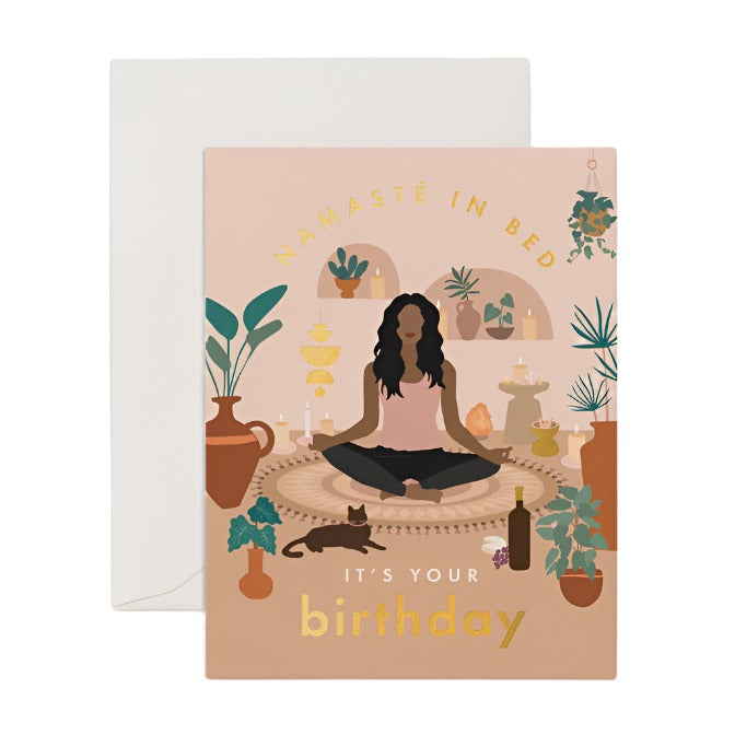 Birthday Namaste Greeting Card