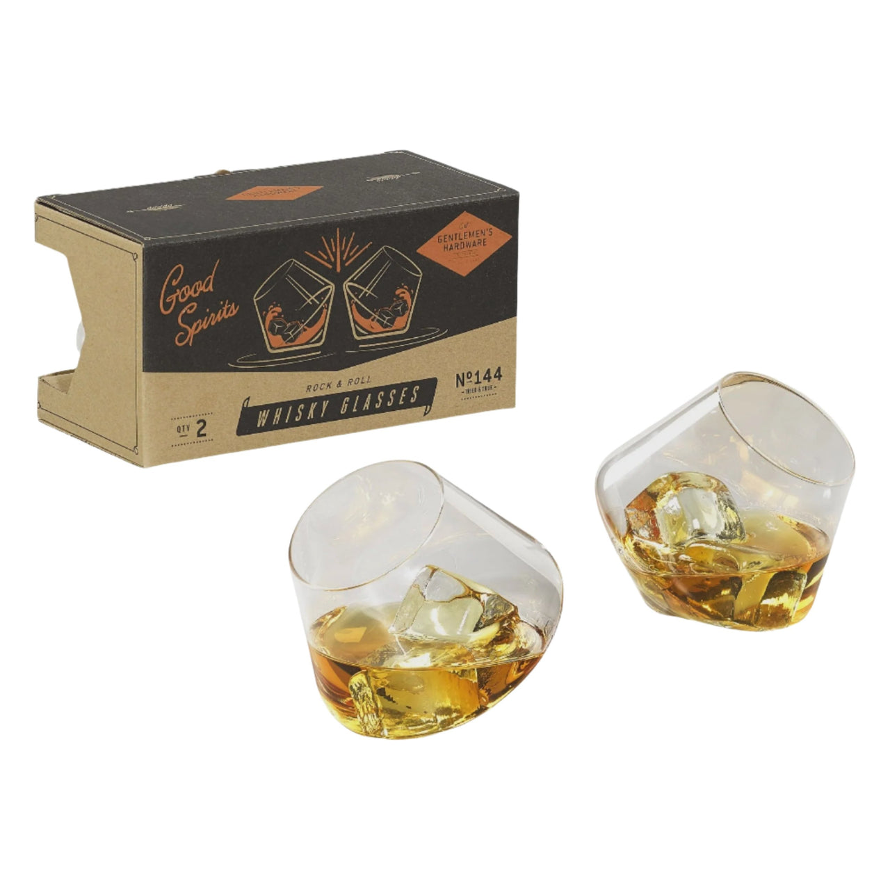 Rocking Whiskey Glasses - Set of 2