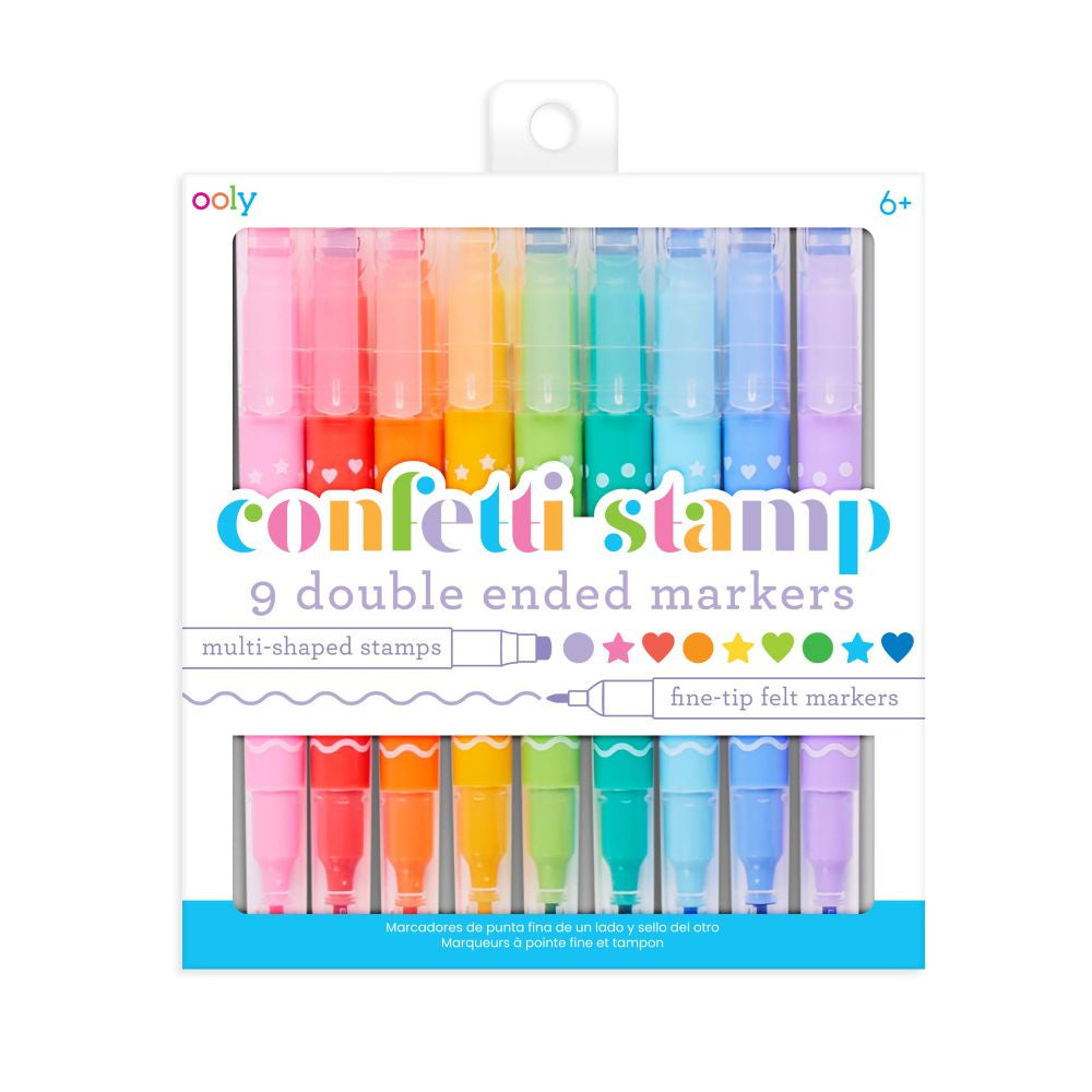 Double Ended Confetti Stamp Markers - Set of 9