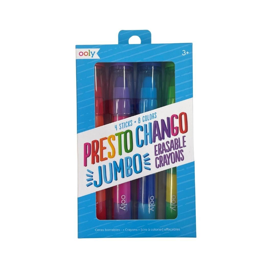 Presto Chango Jumbo Erasable Crayons - Set of 4