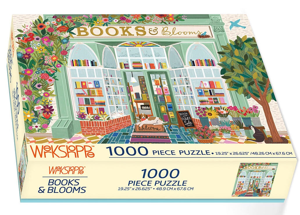 1000pc Puzzle - Books & Blooms