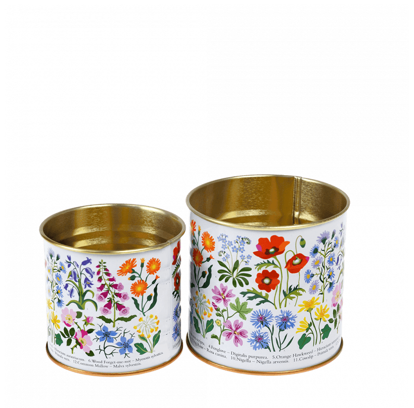 Mini Storage Tins Set of 2 - Wildflowers