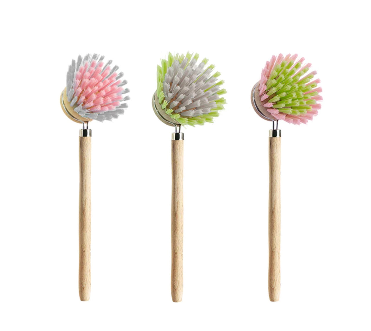 Retro-Inspired Timber Dish Brush - Assorted