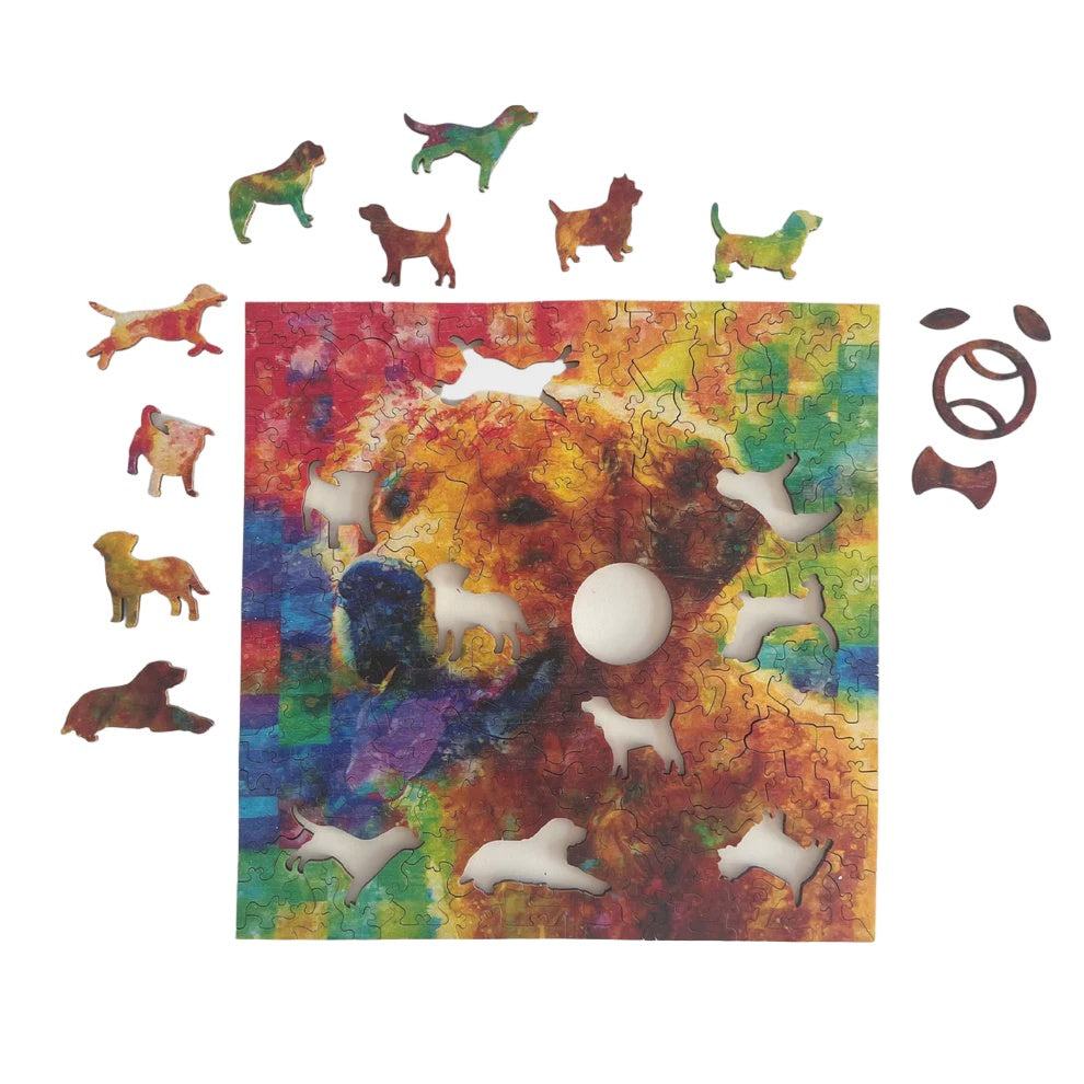 202pc Wooden Puzzle - Golden Retriever