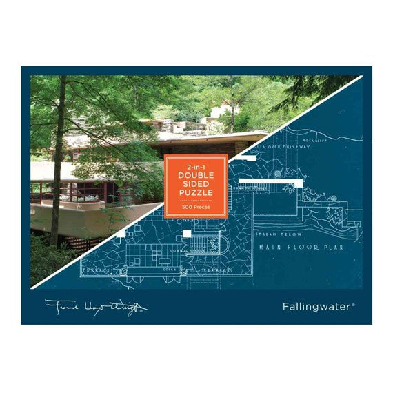 Frank Lloyd Wright Fallingwater Double Sided Puzzle 500 Piece