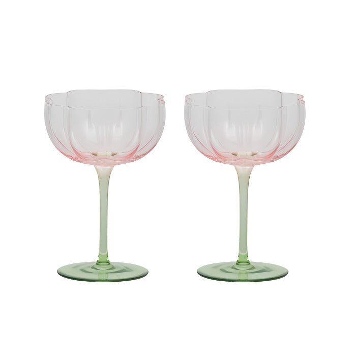 Lotti Tulip Glass Coupes Set of 2