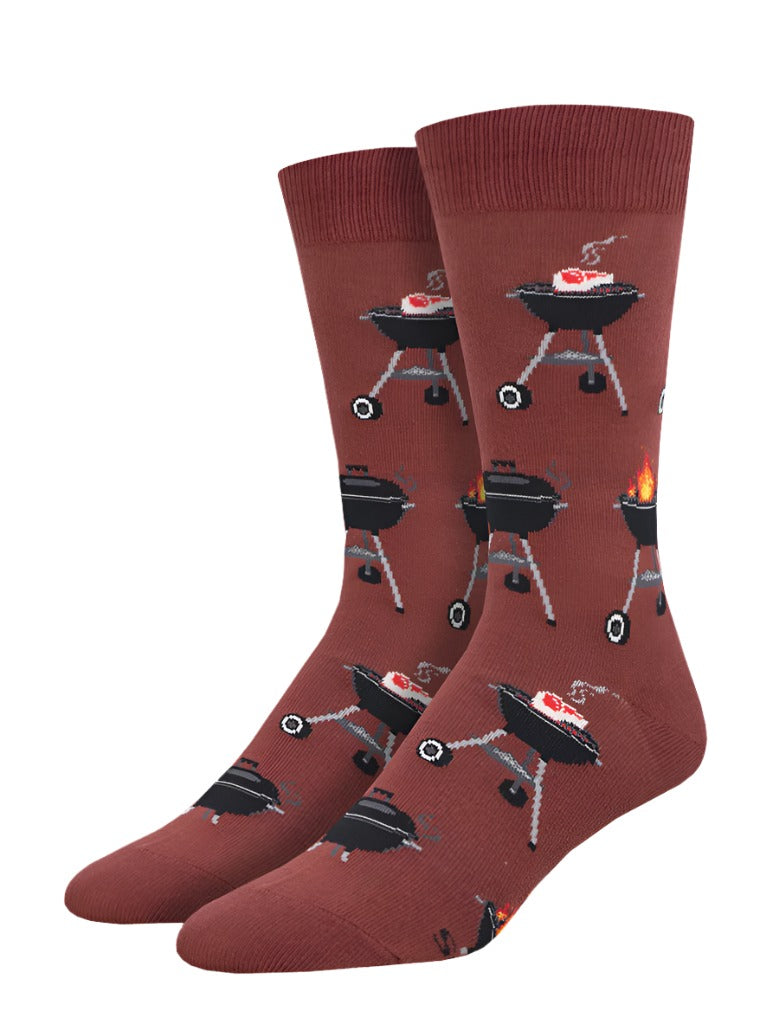 Men's Socks - Fired Up Red