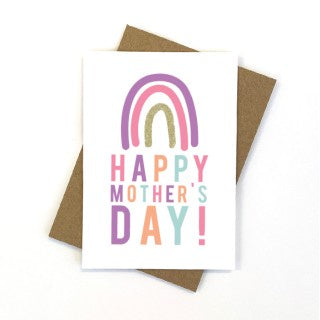 Mum's Glitter Rainbow Card