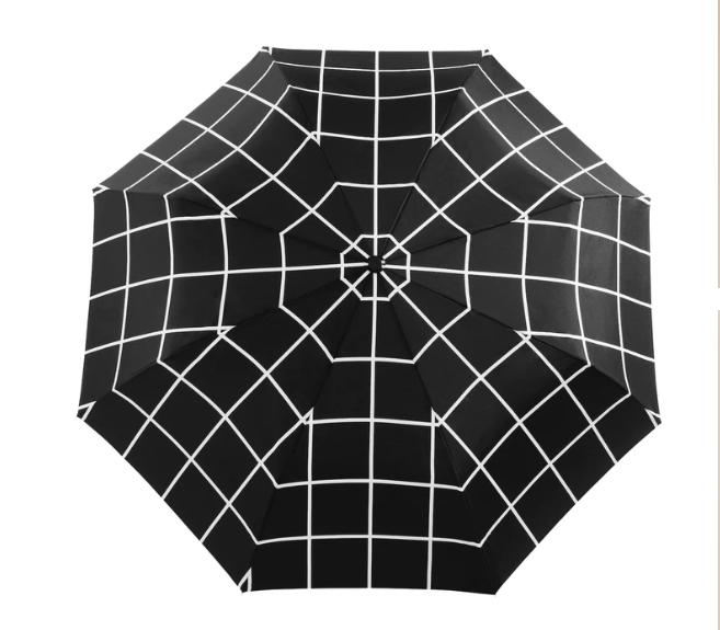 Duckhead Compact Umbrella - Black Grid