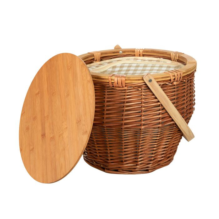 Pia Cooler Basket W Bamboo Lid