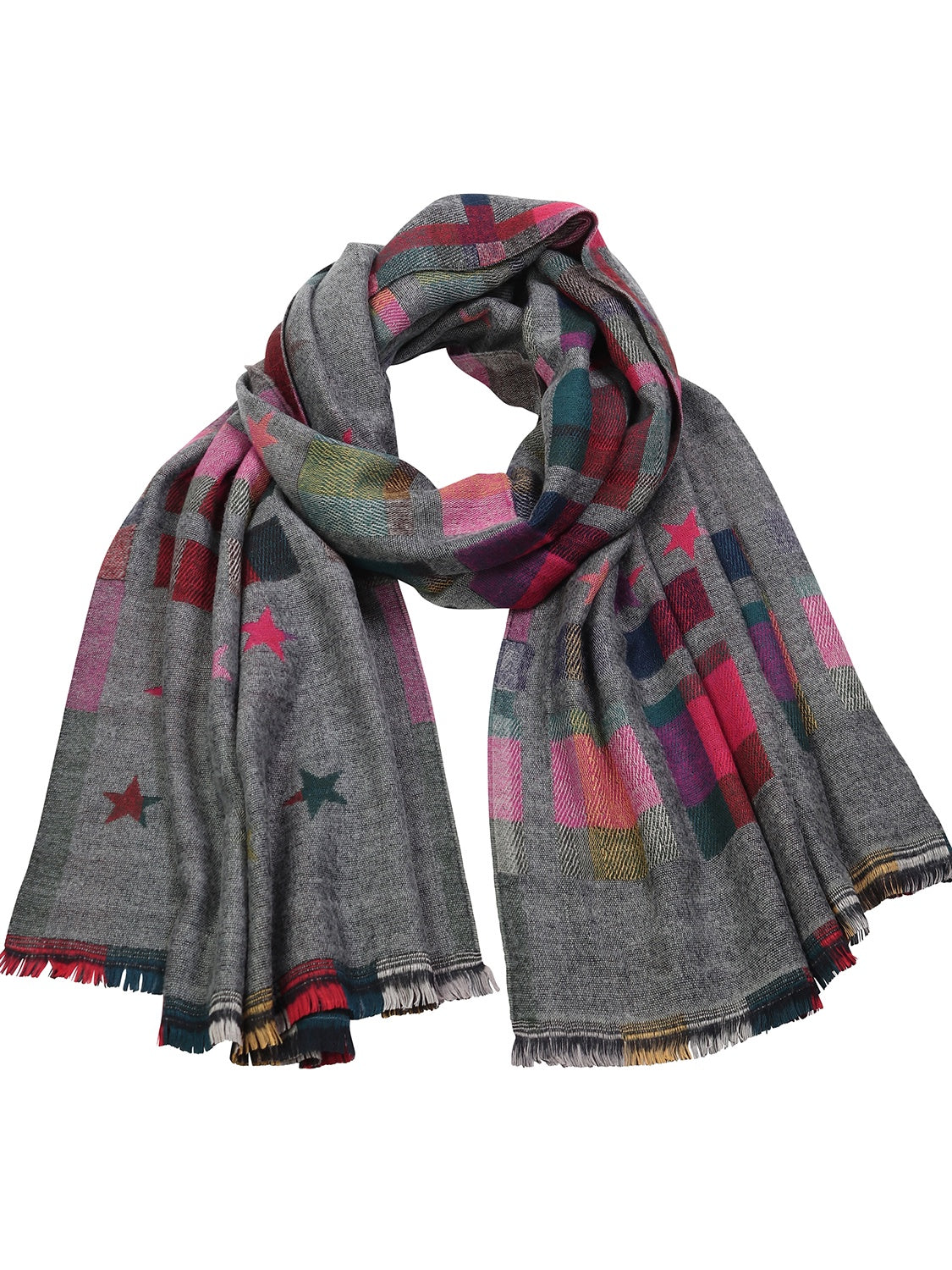 Shadow Star & Check Scarf