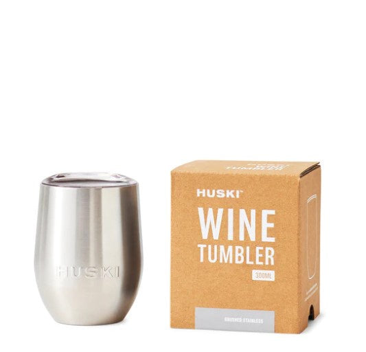 Insulated Wine Tumbler - Brushed Stainless