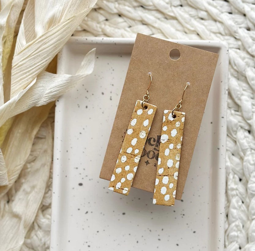 Solo Stick Mustard Dots Earrings