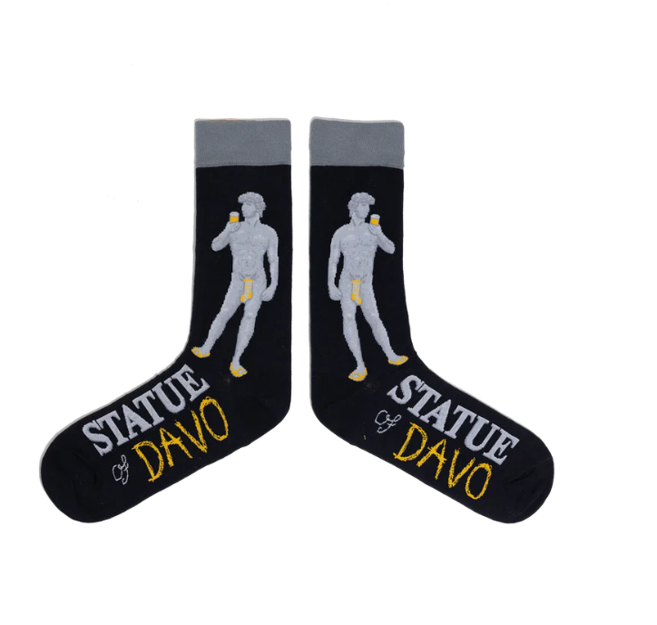 Spencer Flynn Men's Socks - Statue of Davo