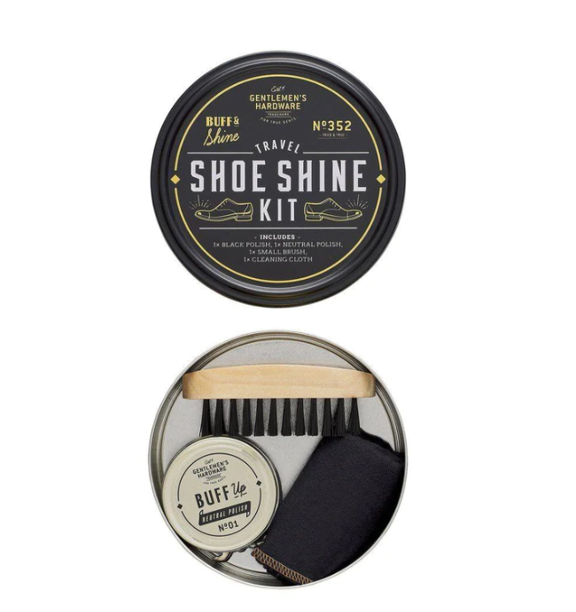 Travel Shoe Shine Tin