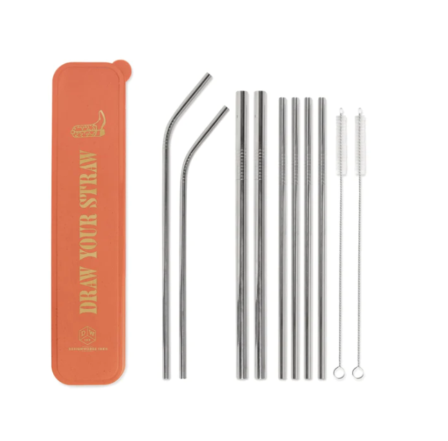 Stainless Steel Natural Straw Set  - Draw Your Straw