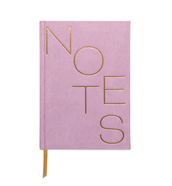 Hard Cover Suede Cloth Journal - Notes Purple