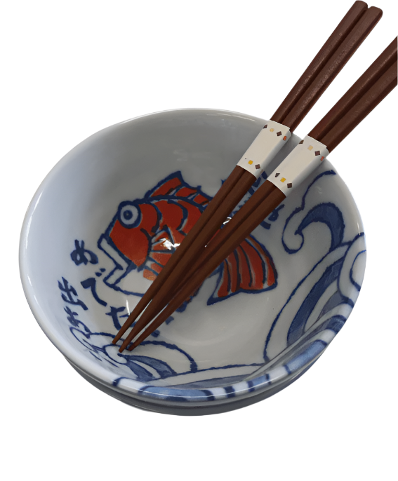 Etegami Bowl with Chopsticks