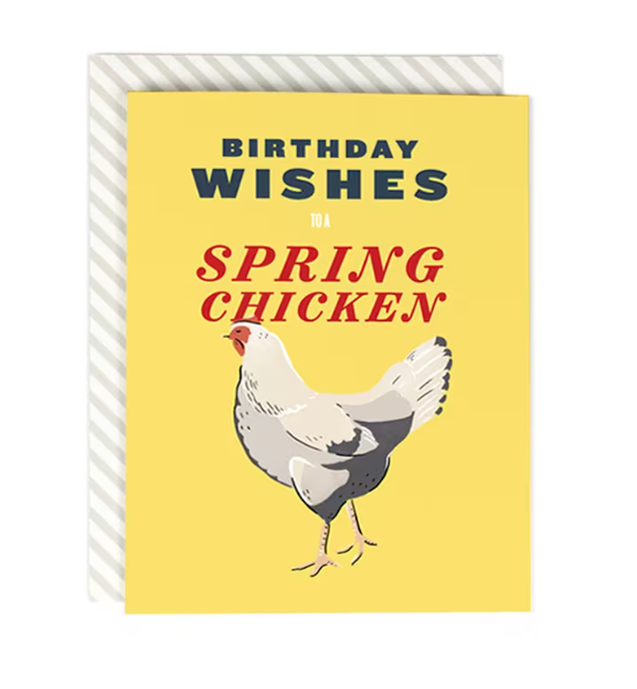 Birthday Wishes To A Spring Chicken Card