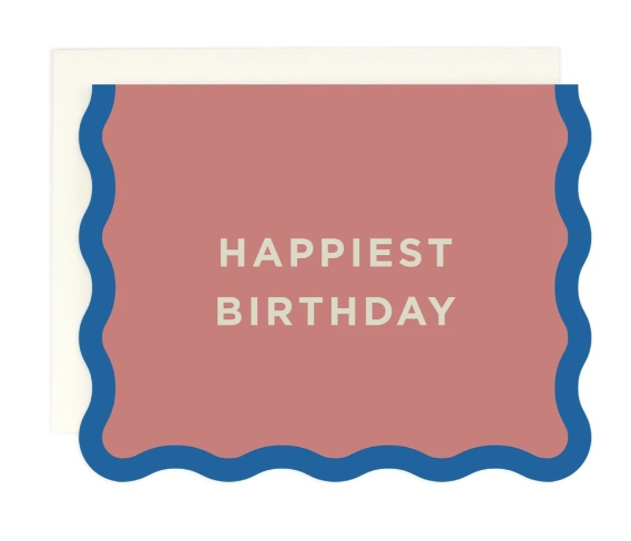 Happiest Birthday - Wave Edge Card