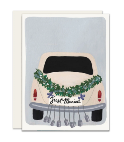 Just Married Getaway Car Card