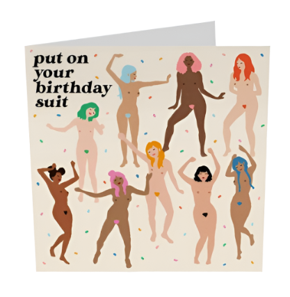 Put On Your Birthday Suit Card