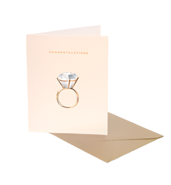 Diamond Ring Congratulations Card