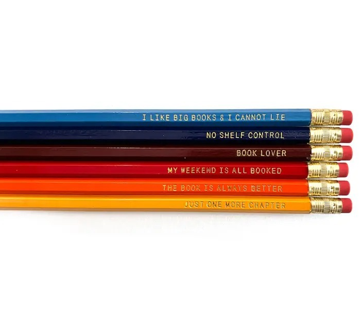 6 Pack Pencils - Book Lover