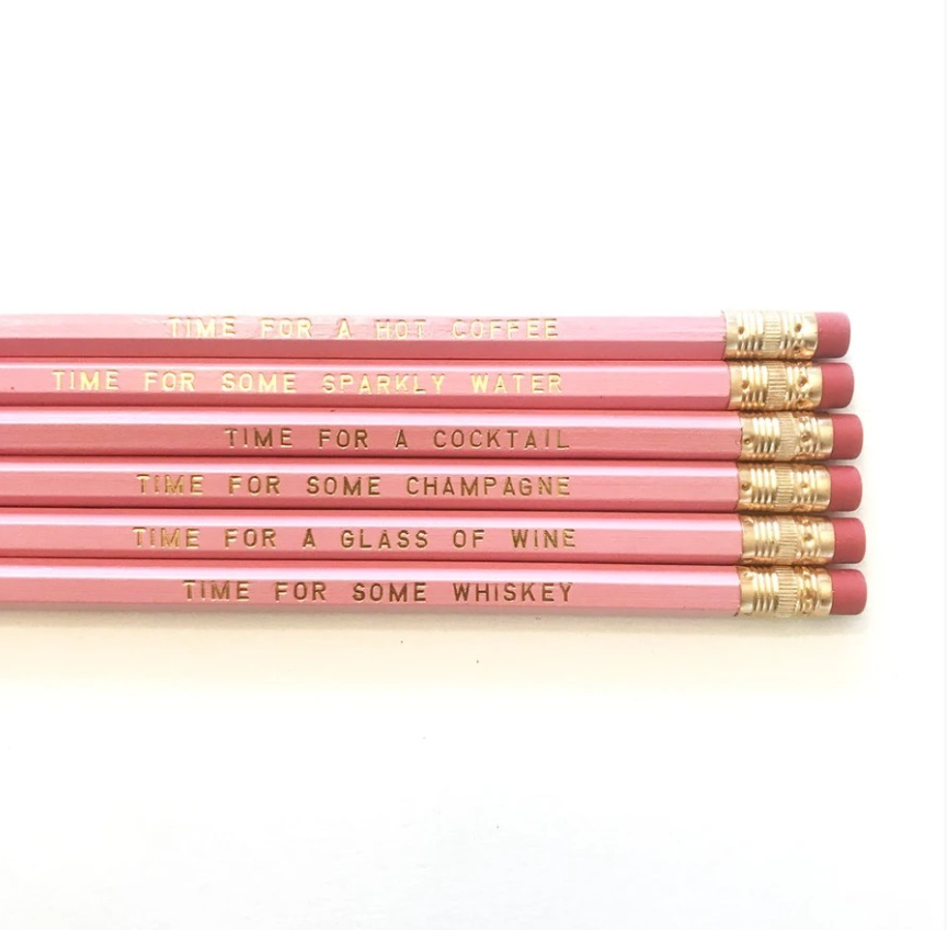 6 Pack Pencils - Time For A Drink