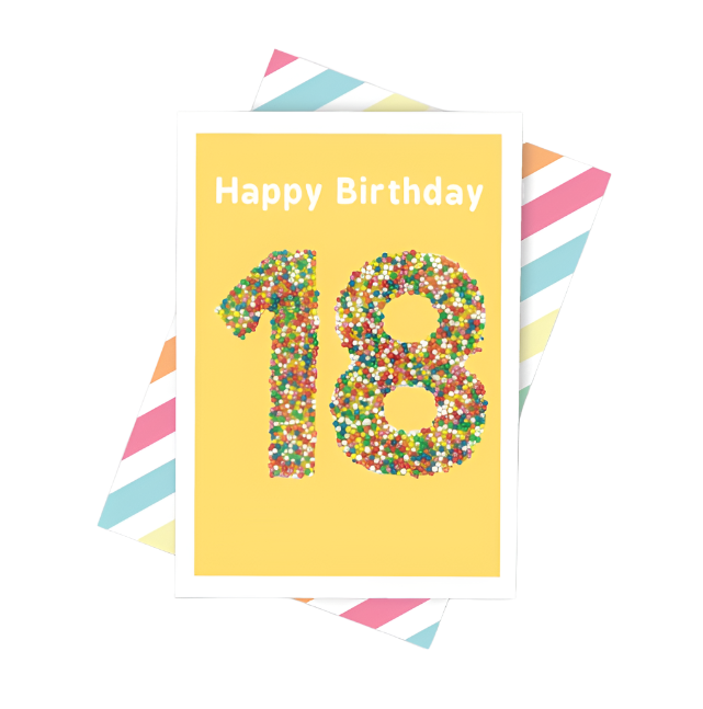 18 in Freckles Birthday Card