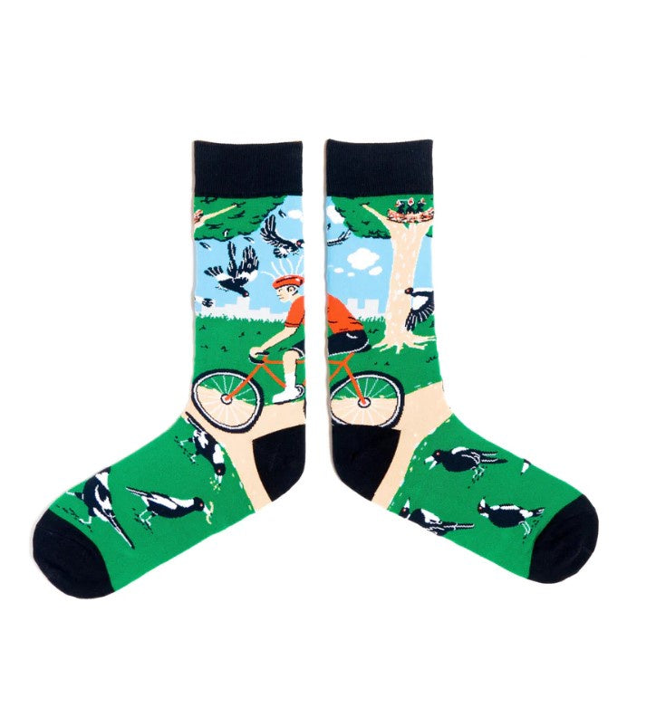 Spencer Flynn Men's Socks - A Leisurely Cycle