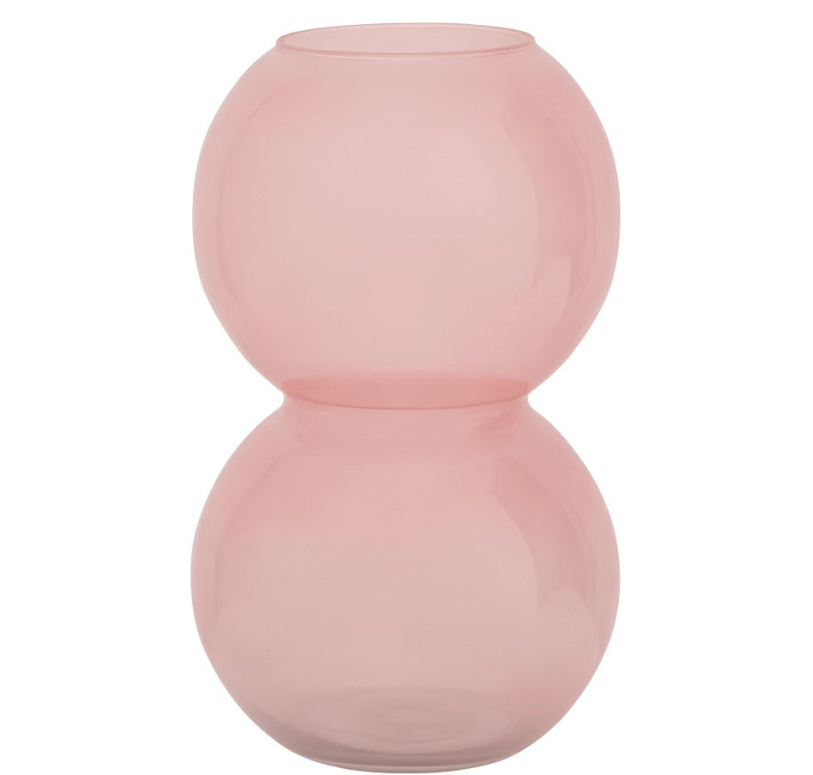 Brandied Pink Bulb Recycled Glass Vase