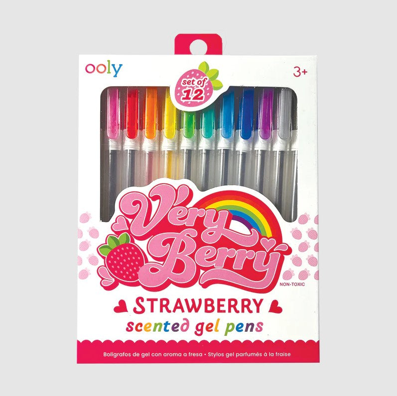 Very Berry Strawberry Scented Gel Pens