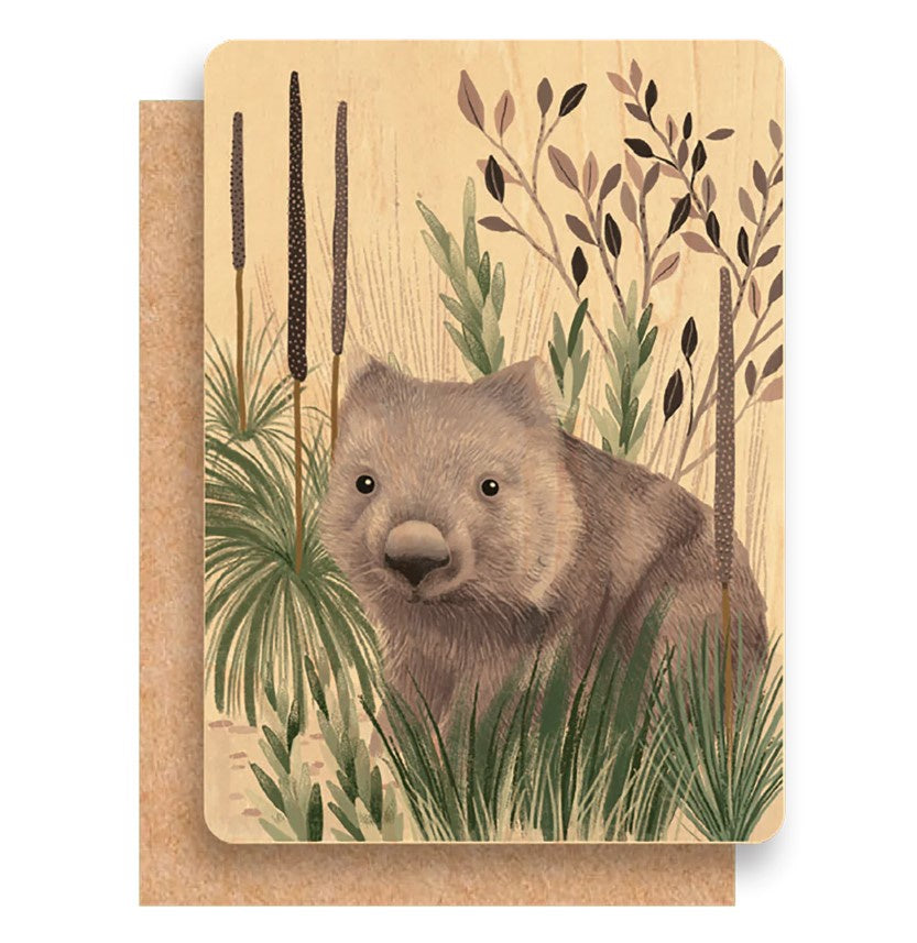 Wombat Wandering Wood Card