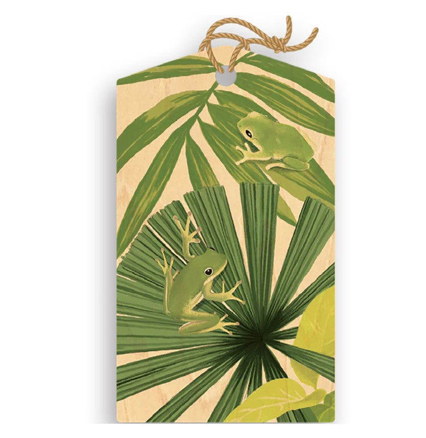 Froggy Foliage Wood Gift Tag