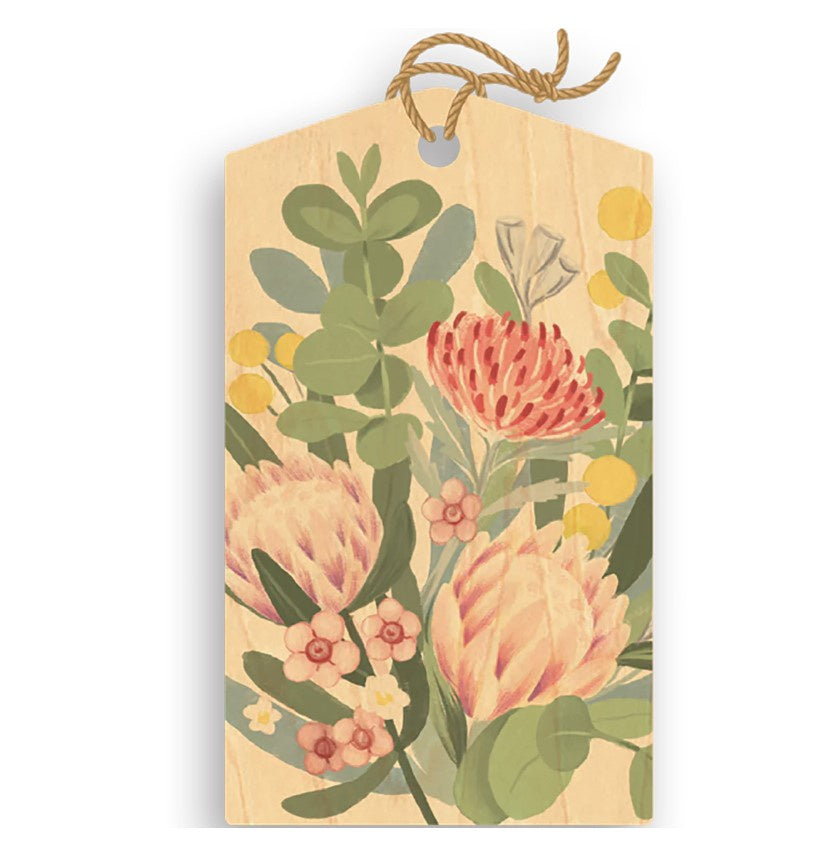 Native Posy Wood Gift Tag