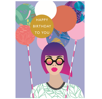 Happy Birthday Balloons Card