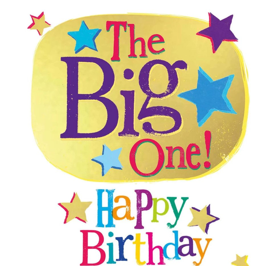 The Big One Birthday Card