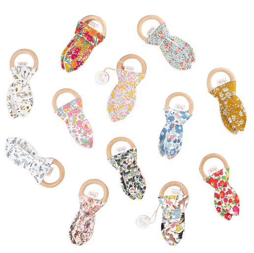 Liberty Bunny Teether - Assorted Prints