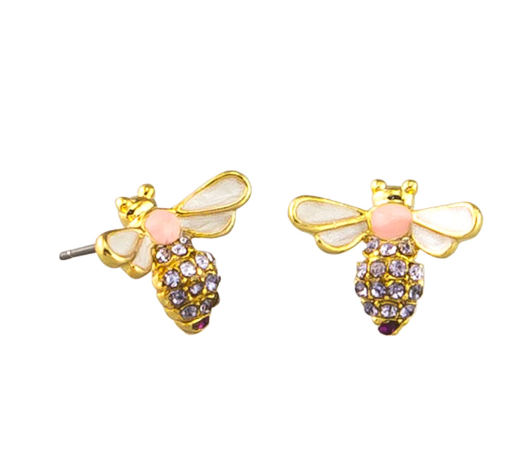 Pink Busy Bee Earrings