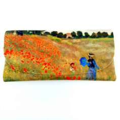 Velour Glasses Case - Monet, Poppyfield