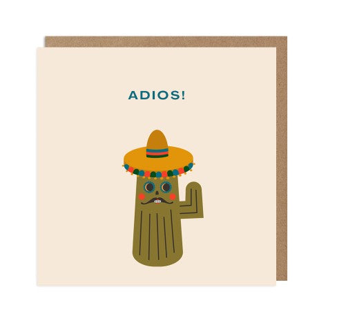 Adios Cactus Card