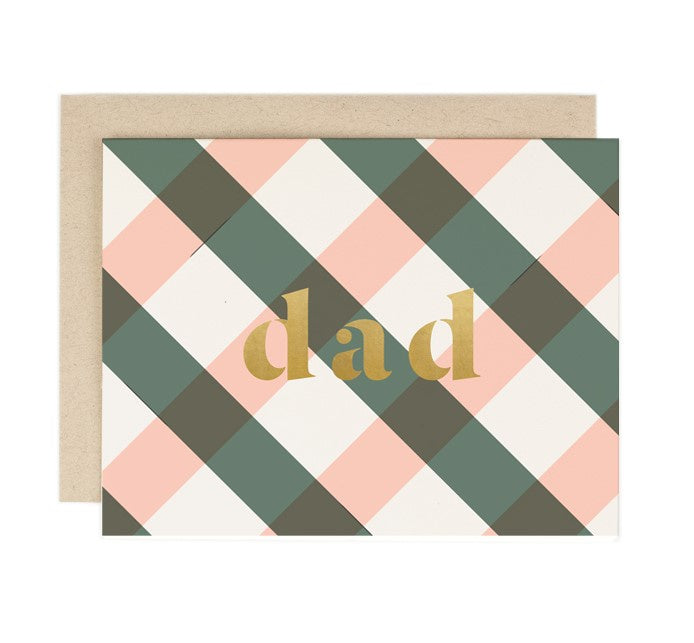 Dad Plaid with Gold Foil Card