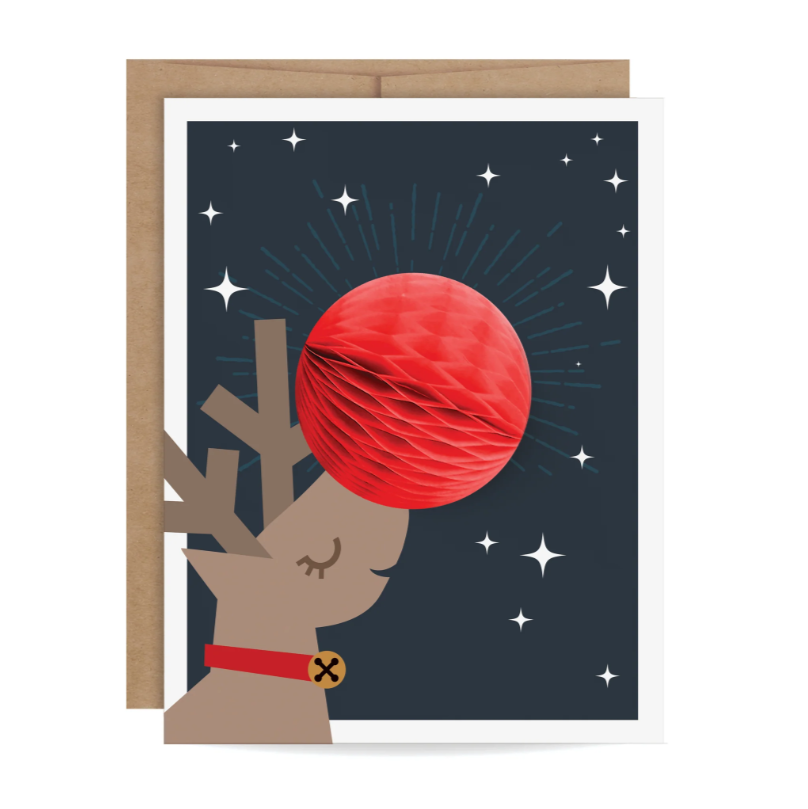 Pop-Up Reindeer Card