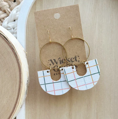 Ulu Hoop Earrings - Fresh Plaid