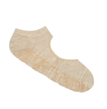 Slide On Grip Socks - Glitter Cream