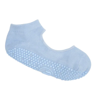 Slide On Grip Socks - Powder Blue